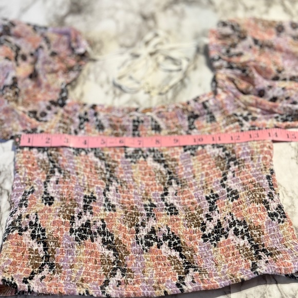 FREE PEOPLE Back On Top Smocked Crop Top in Soft Combo NWOT! - Picture 10 of 13